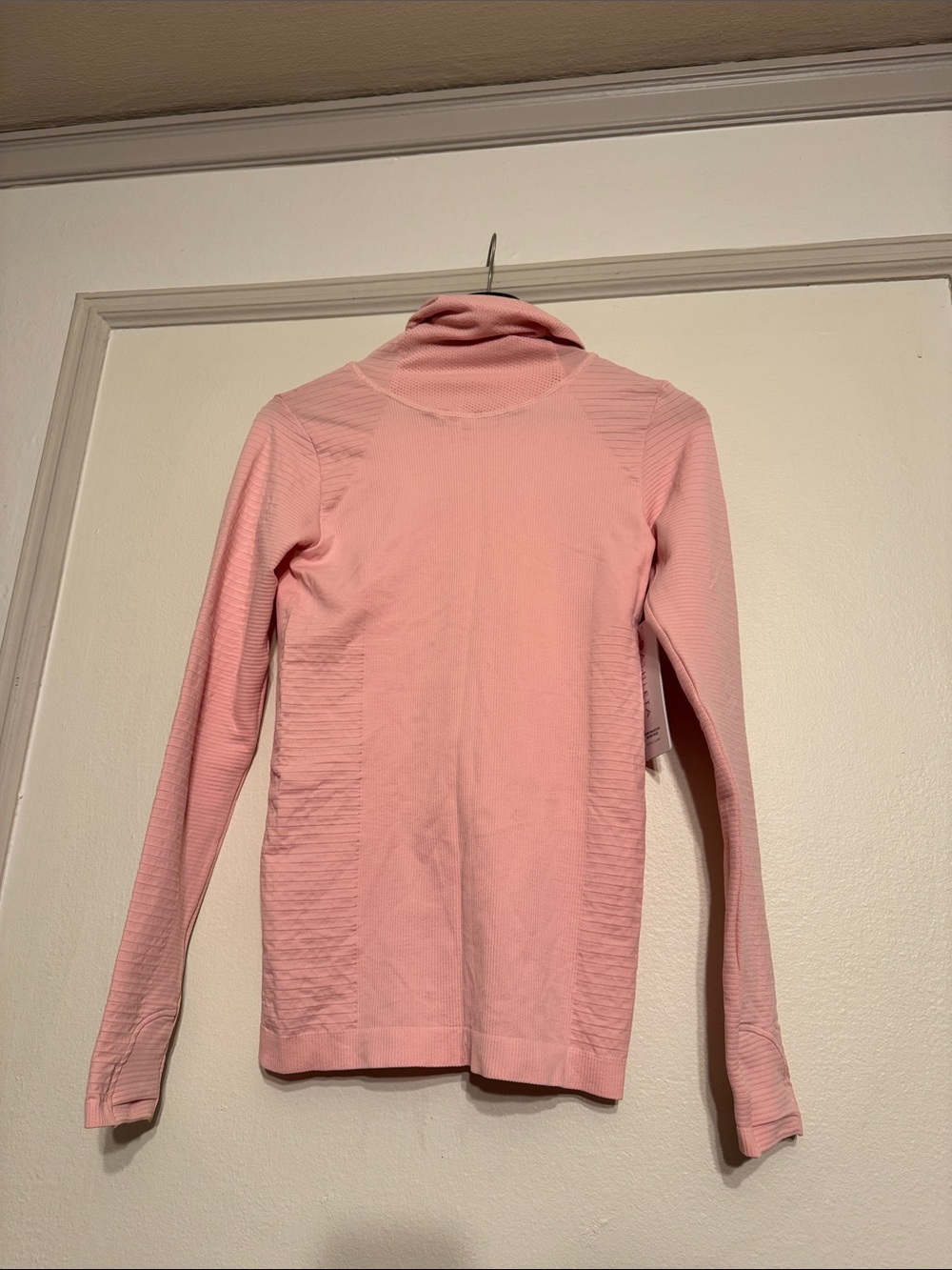 Athleta Hooded Pink Long Sleeve Pullover Top